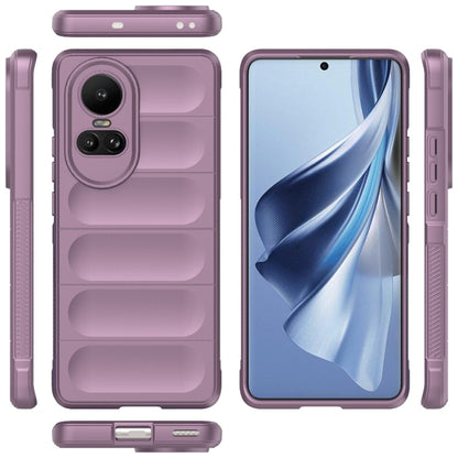 For OPPO Reno10 5G Global Magic Shield TPU + Flannel Phone Case(Purple) - OPPO Cases by buy2fix | Online Shopping UK | buy2fix