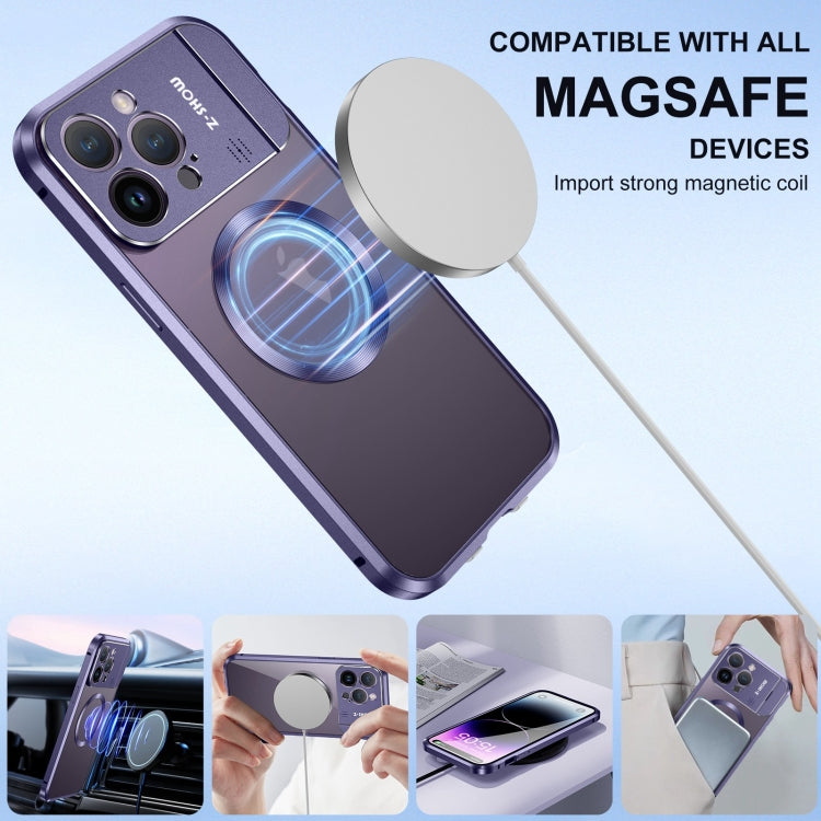 For iPhone 15 Aromatherapy Holder Single-sided MagSafe Magnetic Phone Case(Purple) - iPhone 15 Cases by buy2fix | Online Shopping UK | buy2fix