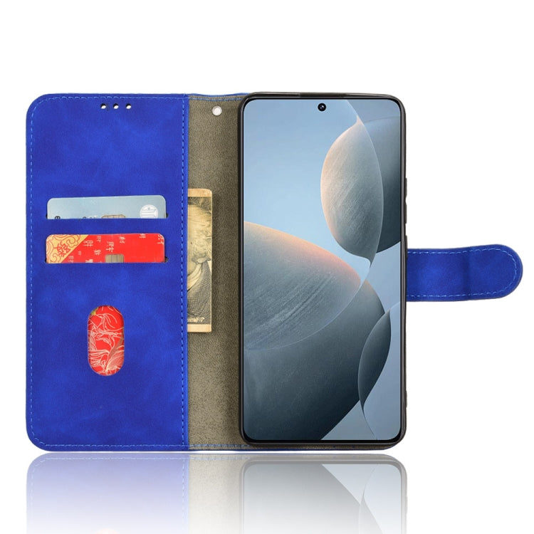 For Xiaomi Redmi K70 / K70 Pro Skin Feel Magnetic Flip Leather Phone Case(Blue) - K70 Pro Cases by buy2fix | Online Shopping UK | buy2fix