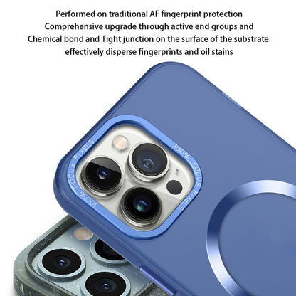 For iPhone 14 CD Texture MagSafe Frosted Translucent Phone Case(Royal Blue) - iPhone 14 Cases by buy2fix | Online Shopping UK | buy2fix