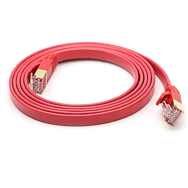 30m Gold Plated Head CAT7 High Speed 10Gbps Ultra-thin Flat Ethernet RJ45 Network LAN Cable(Red) - Lan Cable and Tools by buy2fix | Online Shopping UK | buy2fix