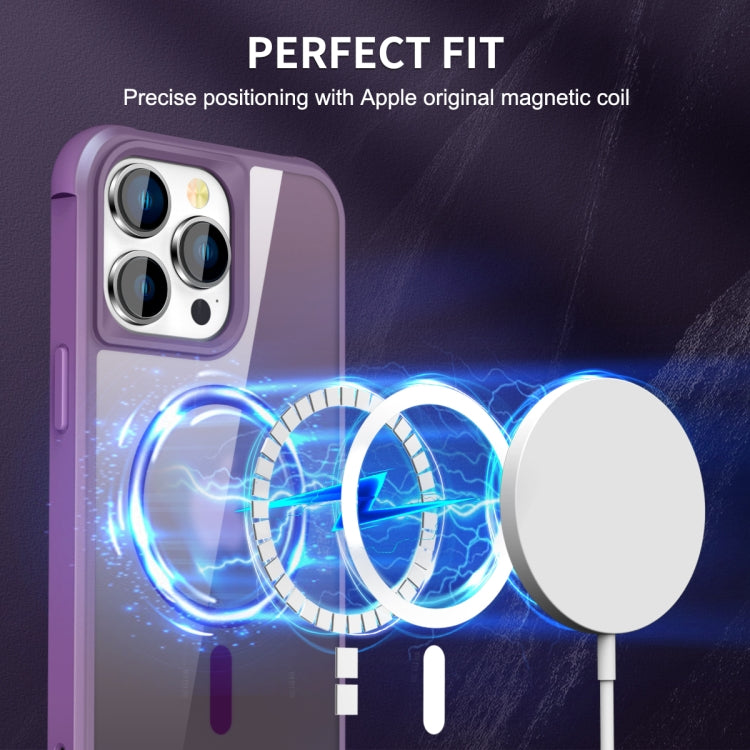 For iPhone 15 Pro MagSafe Magnetic Phone Case(Purple) - iPhone 15 Pro Cases by buy2fix | Online Shopping UK | buy2fix