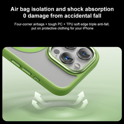 For iPhone 15 Pro Max MOMAX Magsafe Magnetic PC + TPU + Metal Phone Case(Green) - iPhone 15 Pro Max Cases by MOMAX | Online Shopping UK | buy2fix