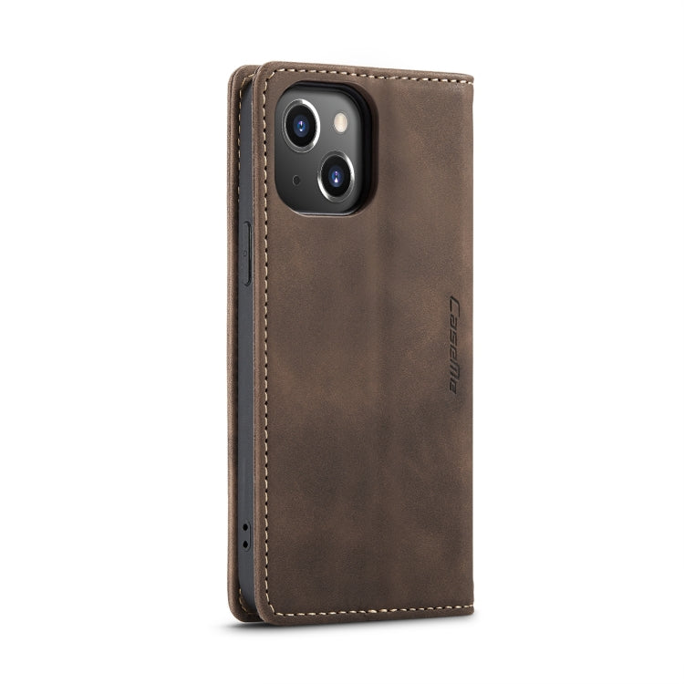 For iPhone 15 CaseMe 013 Multifunctional Horizontal Flip Leather Phone Case(Coffee) - iPhone 15 Cases by CaseMe | Online Shopping UK | buy2fix