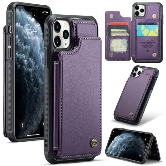 For iPhone 11 Pro CaseMe C22 Card Slots Holder RFID Anti-theft Phone Case(Purple) - iPhone 11 Pro Cases by CaseMe | Online Shopping UK | buy2fix