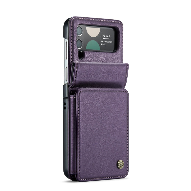 For Samsung Galaxy Z Flip3 5G CaseMe C22 PC+TPU Business Style RFID Anti-theft Leather Phone Case(Purple) - Galaxy Phone Cases by CaseMe | Online Shopping UK | buy2fix