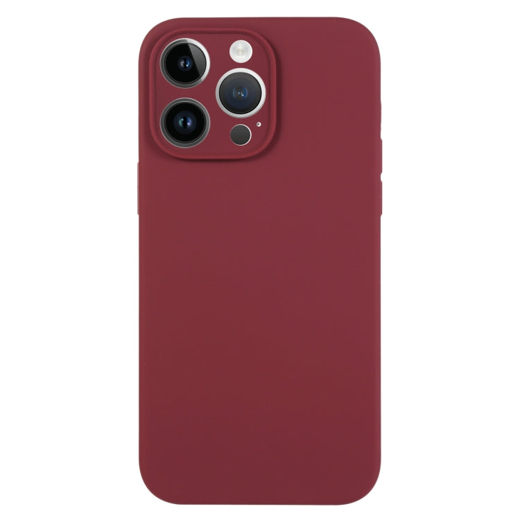 For iPhone 13 Pro Max Pure Color Liquid Silicone Fine Pore Phone Case(Plum) - iPhone 13 Pro Max Cases by buy2fix | Online Shopping UK | buy2fix