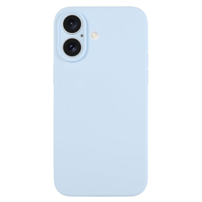 For iPhone 16 Plus Pure Color Liquid Silicone Fine Pore Phone Case(Sky Blue) - iPhone 16 Plus Cases by buy2fix | Online Shopping UK | buy2fix