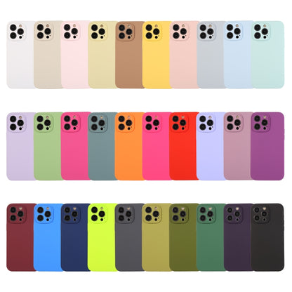 For iPhone 12 Pro Pure Color Liquid Silicone Fine Pore Phone Case(Grey Pink) - iPhone 12 / 12 Pro Cases by buy2fix | Online Shopping UK | buy2fix