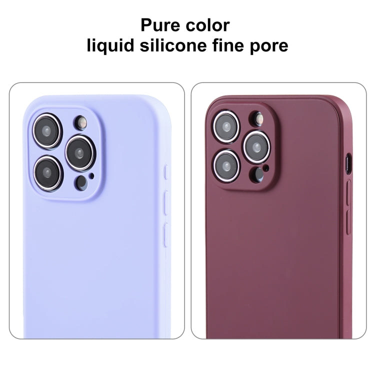 For iPhone 14 Pro Pure Color Liquid Silicone Fine Pore Phone Case(Black) - iPhone 14 Pro Cases by buy2fix | Online Shopping UK | buy2fix