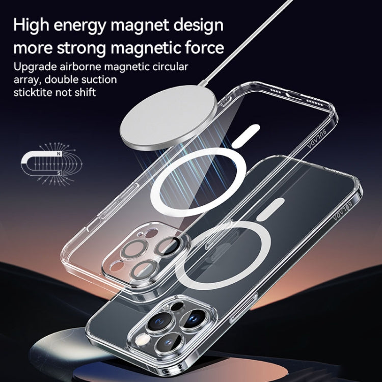 For iPhone 16 Pro Max SULADA Jingpin Series MagSafe All-inclusive Lens Electroplated TPU Phone Case(Transparent) - iPhone 16 Pro Max Cases by SULADA | Online Shopping UK | buy2fix