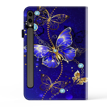 For Samsung Galaxy Tab S7 / S8 / S9 Crystal Texture Painted Leather Tablet Case(Diamond Butterflies) - Galaxy Tab S9 Cases by buy2fix | Online Shopping UK | buy2fix