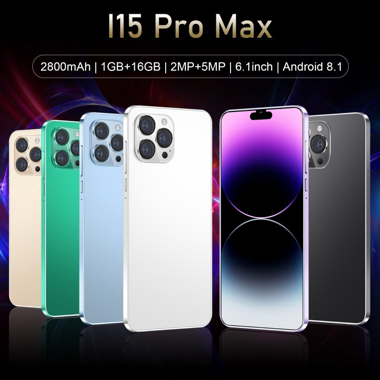 i15 Pro Max / N85, 1GB+16GB, 6.1 inch Screen, Face Identification, Android  8.1 MTK6580A Quad Core, Network: 3G, Dual SIM(Gold) -  by buy2fix | Online Shopping UK | buy2fix