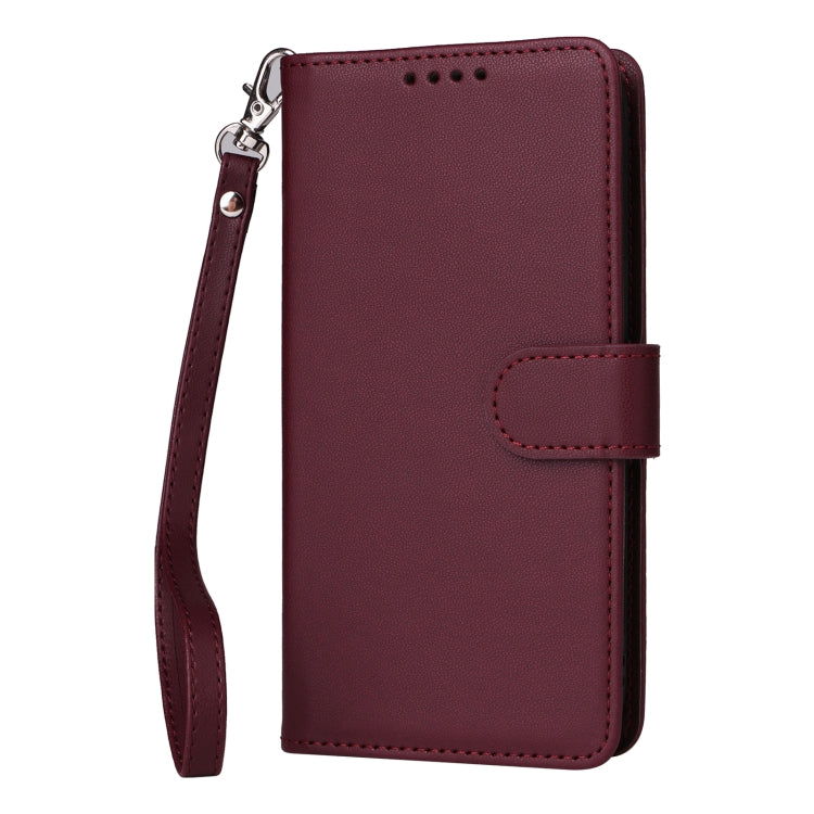 For iPhone 16 Plus BETOPNICE BN-005 2 in 1 Detachable Imitate Genuine Leather Phone Case(Wine Red) - iPhone 16 Plus Cases by BETOPNICE | Online Shopping UK | buy2fix