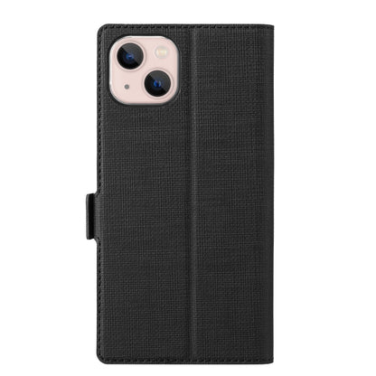 For iPhone 15 ViLi K Series Dual-side Buckle Magsafe Leather Phone Case(Black) - iPhone 15 Cases by ViLi | Online Shopping UK | buy2fix