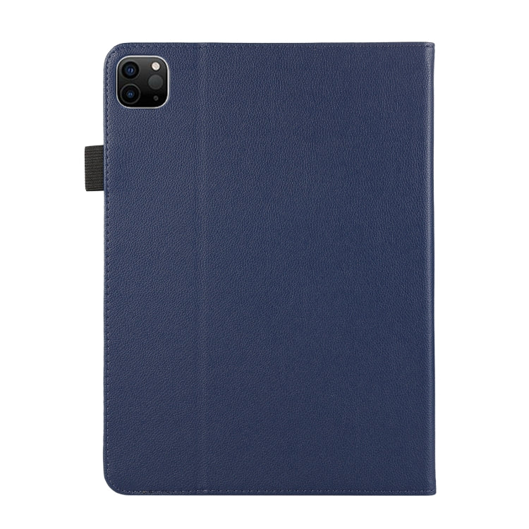 For iPad Pro 13 2024 Litchi Texture Leather Sucker Tablet Case(Dark Blue) - iPad Pro 13 2024 Cases by buy2fix | Online Shopping UK | buy2fix