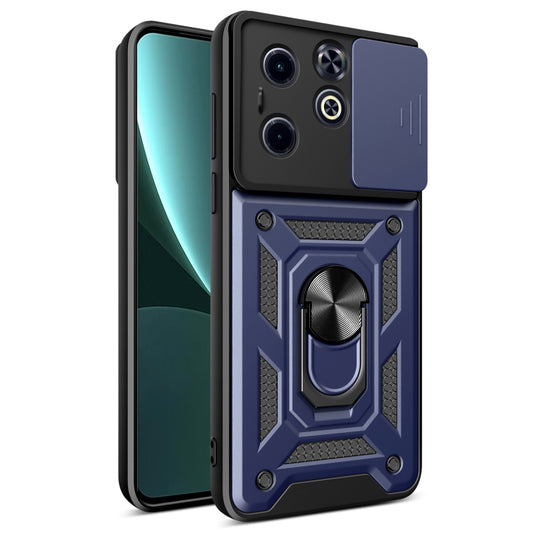 For Infinix Hot 40i / Smart 8 Sliding Camera Cover Design TPU+PC Phone Case(Blue) - Infinix Cases by buy2fix | Online Shopping UK | buy2fix