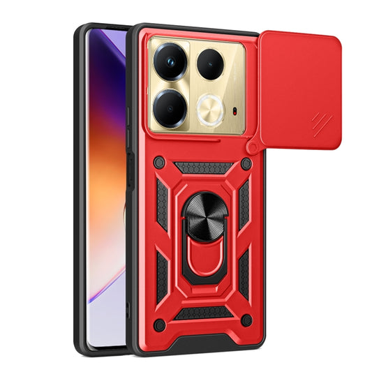 For Infinix Note 40 4G Sliding Camera Cover Design TPU+PC Phone Case(Red) - Infinix Cases by buy2fix | Online Shopping UK | buy2fix