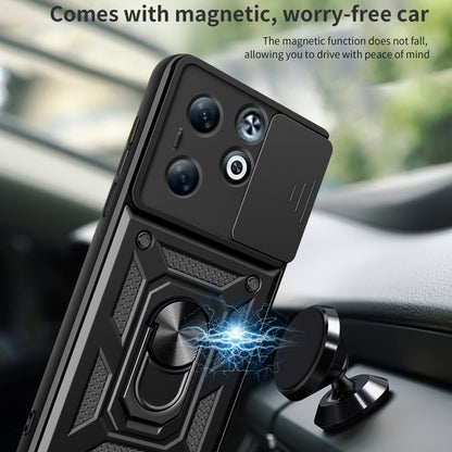 For Infinix Smart 8 Plus / 8 Pro Sliding Camera Cover Design TPU+PC Phone Case(Black) - Infinix Cases by buy2fix | Online Shopping UK | buy2fix