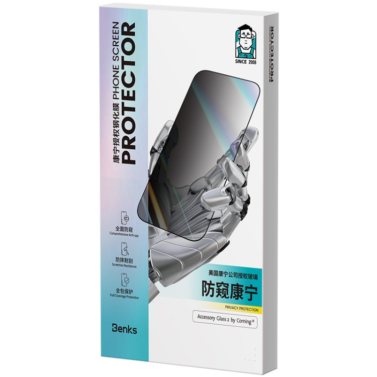 For iPhone 15 Pro Benks King Kong Corning Anti-peeping Tempered Glass Film - iPhone 15 Pro Tempered Glass by Benks | Online Shopping UK | buy2fix