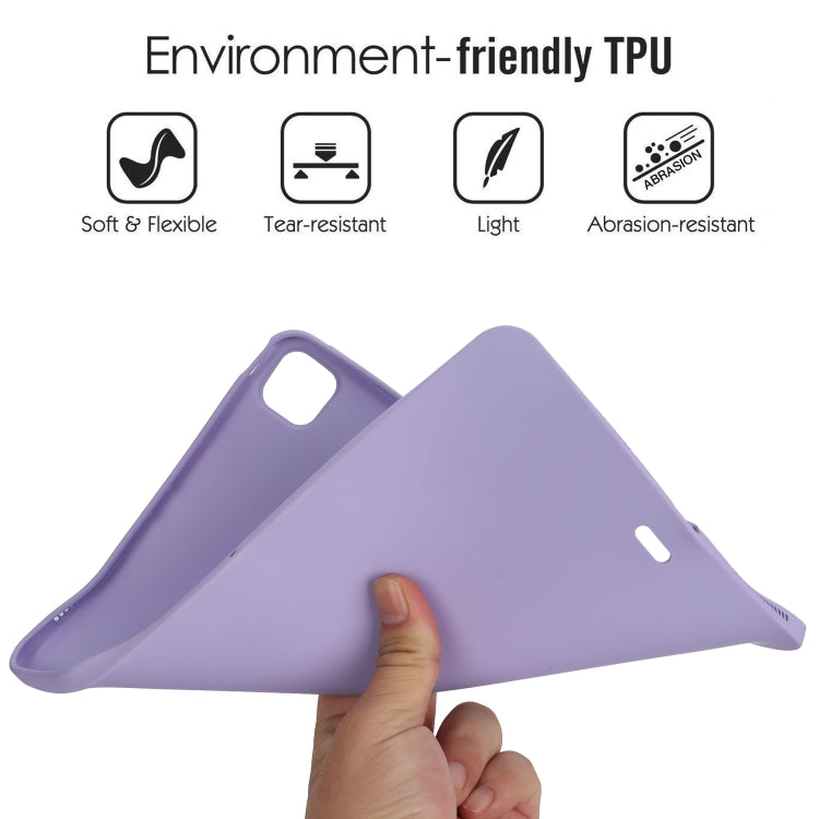 For iPad Air 13 2024 Oil Spray Skin-friendly TPU Tablet Case(Purple) - iPad Air 13 2024 Cases by buy2fix | Online Shopping UK | buy2fix