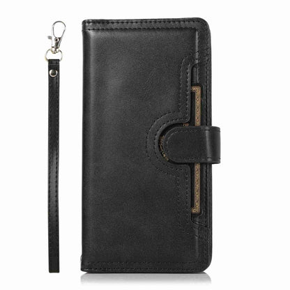 For iPhone 16 Pro Wristband Card Slot Leather Phone Case(Black) - iPhone 16 Pro Cases by buy2fix | Online Shopping UK | buy2fix