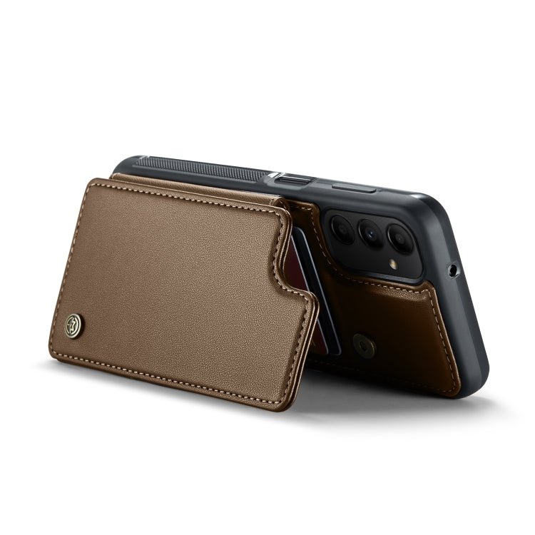 For Samsung Galaxy A13 5G CaseMe C22 Card Slots Holder RFID Anti-theft Phone Case(Brown) - Galaxy Phone Cases by CaseMe | Online Shopping UK | buy2fix