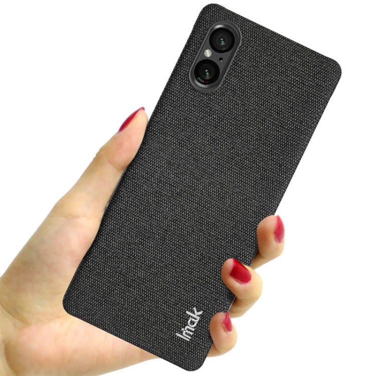 For Sony Xperia 5 V imak Ruiyi Series Cloth Texture PU + PC Phone Case(Black) - Sony Cases by imak | Online Shopping UK | buy2fix