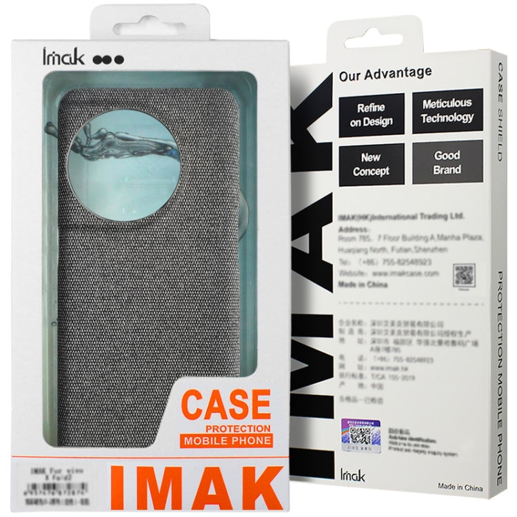 For Huawei Pura 70 Pro / 70 Pro+ imak Ruiyi Series Cloth Texture PU + PC Phone Case(Dark Grey) - Huawei Cases by imak | Online Shopping UK | buy2fix