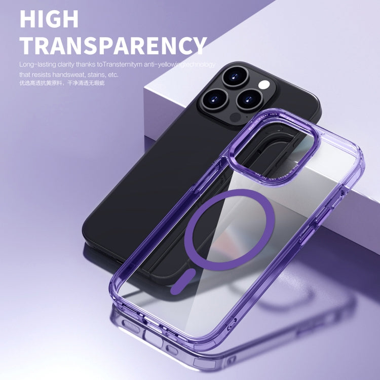 For iPhone 14 Ice Color Magnetic Series PC + Acrylic Magsafe Phone Case(Transparent) - iPhone 14 Cases by buy2fix | Online Shopping UK | buy2fix