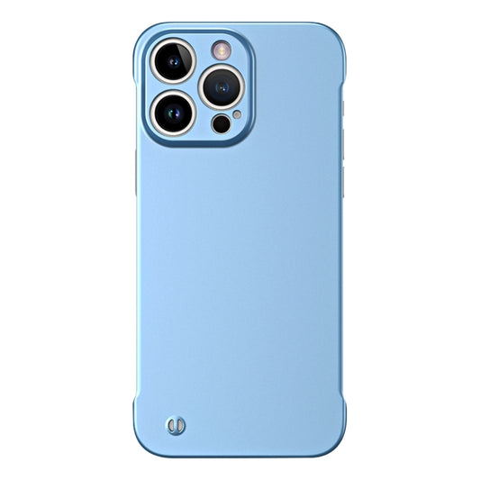 For iPhone 12 Pro Max Frameless Metallic Paint Hybrid PC Phone Case(Sierra Blue) - iPhone 12 Pro Max Cases by buy2fix | Online Shopping UK | buy2fix