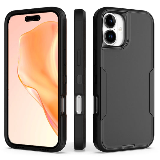 For iPhone 16 Plus 2 in 1 Magnetic PC + TPU Phone Case(Black) - iPhone 16 Plus Cases by buy2fix | Online Shopping UK | buy2fix