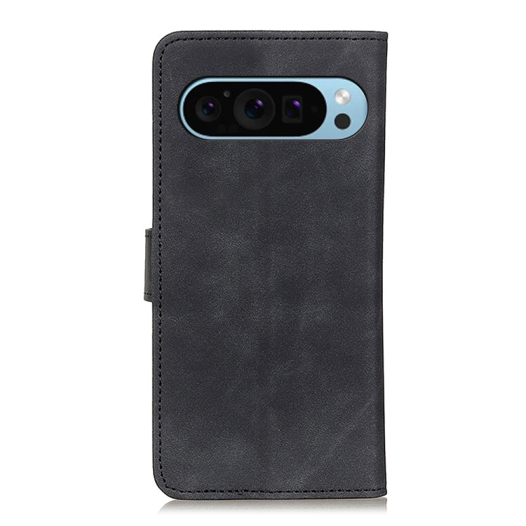 For Google Pixel 9 KHAZNEH Retro Texture Flip Leather Phone Case(Black) - Google Cases by buy2fix | Online Shopping UK | buy2fix