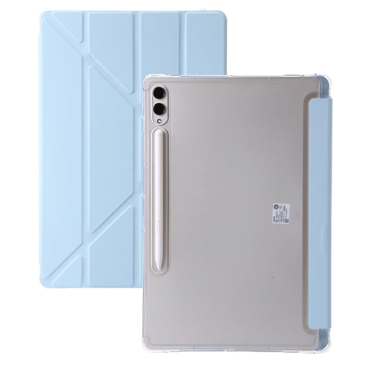 For Samsung Galaxy Tab S9 FE Clear Acrylic Deformation Leather Tablet Case(Ice Blue) - Galaxy Tab S9 FE by buy2fix | Online Shopping UK | buy2fix