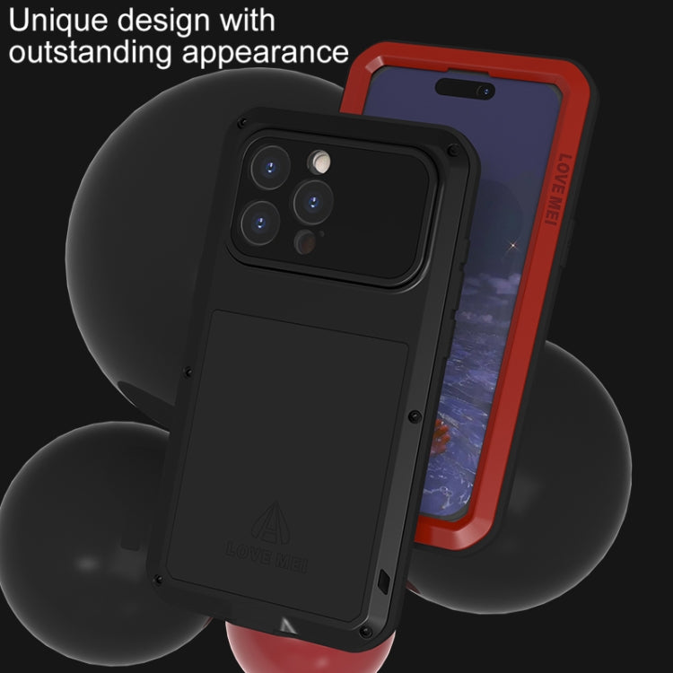 For iPhone 15 Pro Max LOVE MEI Metal Shockproof Life Waterproof Dustproof Phone Case(Army Green) - iPhone 15 Pro Max Cases by LOVE MEI | Online Shopping UK | buy2fix