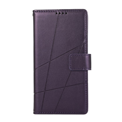 For Xiaomi 13 Ultra PU Genuine Leather Texture Embossed Line Phone Case(Purple) - 13 Ultra Cases by buy2fix | Online Shopping UK | buy2fix