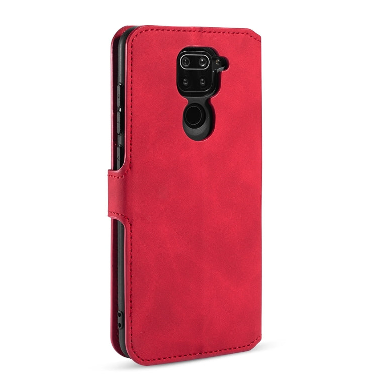 For Xiaomi Redmi 10X 4G / Redmi Note 9 DG.MING Retro Oil Side Horizontal Flip Case(Red) - Xiaomi Cases by DG.MING | Online Shopping UK | buy2fix