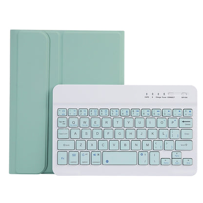 For Samsung Galaxy Tab A9 X110/X115 A221B Candy Color TPU Bluetooth Keyboard Leather Tablet Case with Pen Holder(Light Green) - Samsung Keyboard by buy2fix | Online Shopping UK | buy2fix