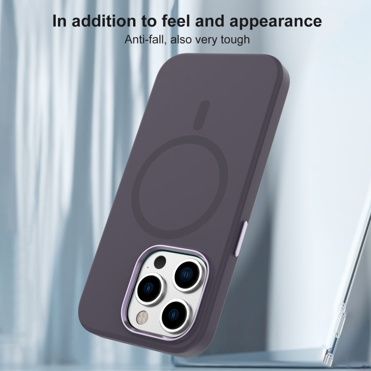 For iPhone 15 Pro Mutural Karen Series Liquid Silicone Magsafe Phone Case(Midnight) - iPhone 15 Pro Cases by Mutural | Online Shopping UK | buy2fix