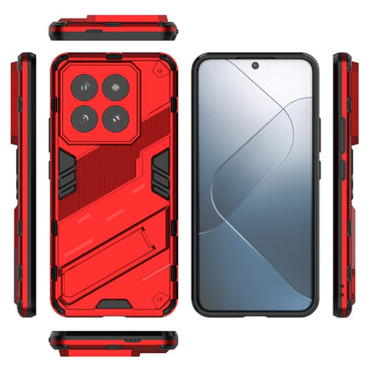 For Xiaomi 14 Pro 5G Punk Armor 2 in 1 PC + TPU Phone Case with Holder(Red) - 14 Pro Cases by buy2fix | Online Shopping UK | buy2fix
