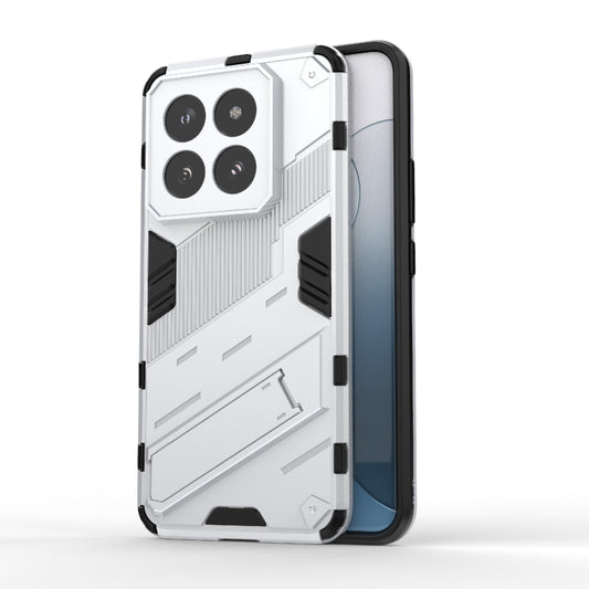 For Xiaomi 14 Pro 5G Punk Armor 2 in 1 PC + TPU Phone Case with Holder(White) - 14 Pro Cases by buy2fix | Online Shopping UK | buy2fix