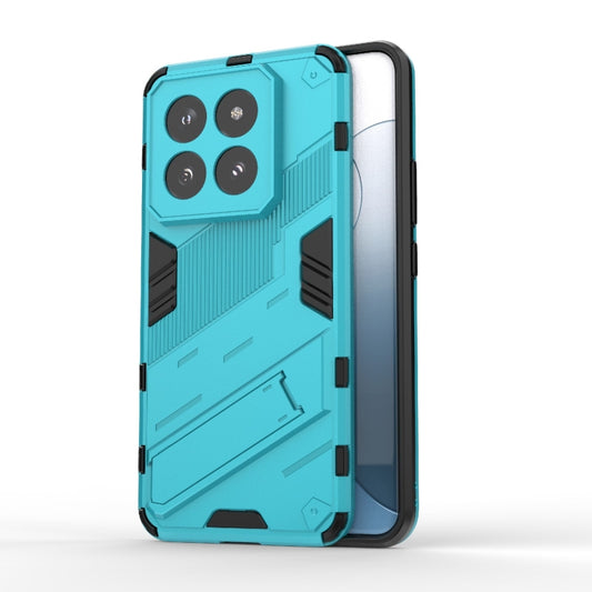 For Xiaomi 14 Pro 5G Punk Armor 2 in 1 PC + TPU Phone Case with Holder(Blue) - 14 Pro Cases by buy2fix | Online Shopping UK | buy2fix