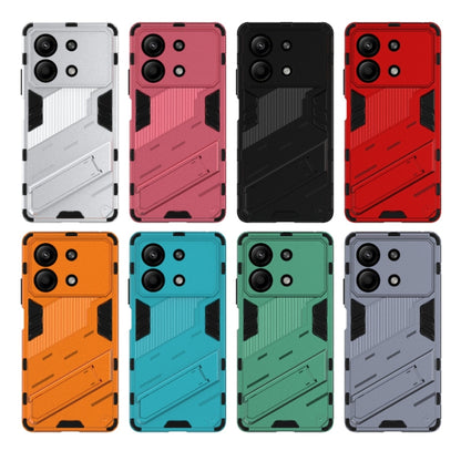 For Xiaomi Redmi Note 13R Pro 5G Punk Armor 2 in 1 PC + TPU Phone Case with Holder(Green) - Xiaomi Cases by buy2fix | Online Shopping UK | buy2fix