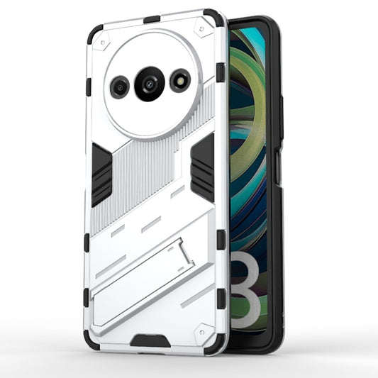 For Xiaomi Redmi A3 4G Global Punk Armor 2 in 1 PC + TPU Phone Case with Holder(White) - Xiaomi Cases by buy2fix | Online Shopping UK | buy2fix