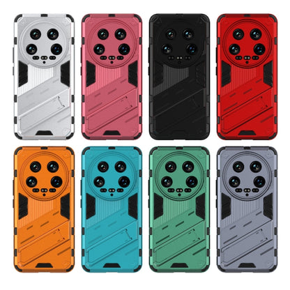 For Xiaomi 14 Ultra 5G Punk Armor 2 in 1 PC + TPU Phone Case with Holder(Light Red) - 14 Ultra Cases by buy2fix | Online Shopping UK | buy2fix