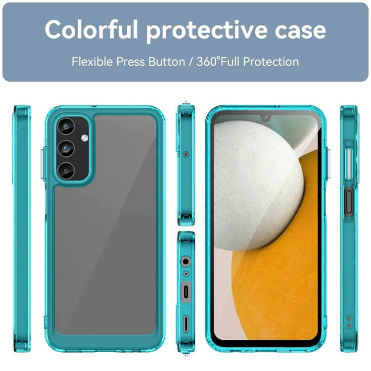 For Samsung Galaxy A05s Colorful Series Acrylic Hybrid TPU Phone Case(Transparent Blue) - Galaxy Phone Cases by buy2fix | Online Shopping UK | buy2fix