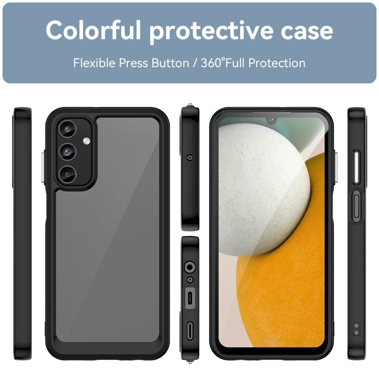 For Samsung Galaxy A15 Colorful Series Acrylic Hybrid TPU Phone Case(Black) - Galaxy Phone Cases by buy2fix | Online Shopping UK | buy2fix