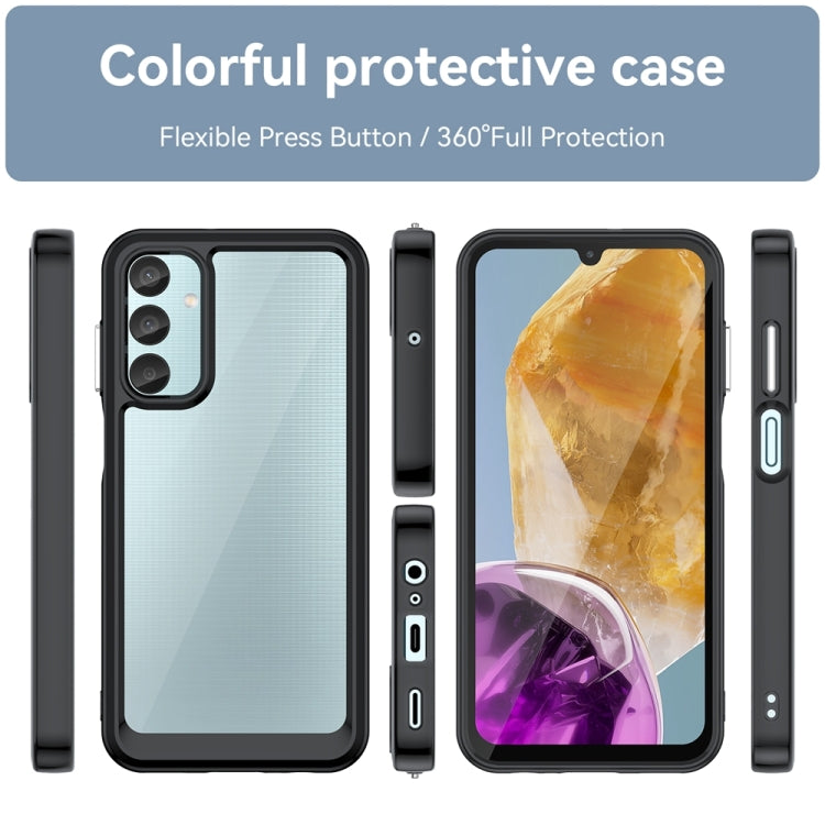 For Samsung Galaxy F15 Colorful Series Acrylic Hybrid TPU Phone Case(Black) - Galaxy Phone Cases by buy2fix | Online Shopping UK | buy2fix