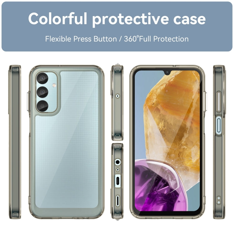 For Samsung Galaxy M15 Colorful Series Acrylic Hybrid TPU Phone Case(Transparent Grey) - Galaxy Phone Cases by buy2fix | Online Shopping UK | buy2fix