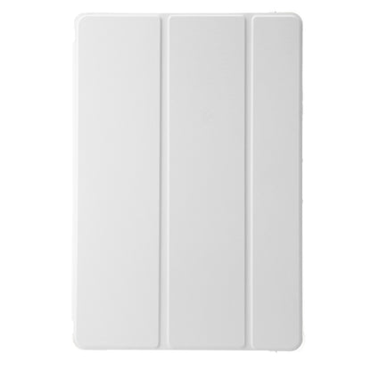 For Huawei Matepad 11 Pro 2024 Clear Acrylic 3-Fold Leather Tablet Case(White) - Huawei by buy2fix | Online Shopping UK | buy2fix